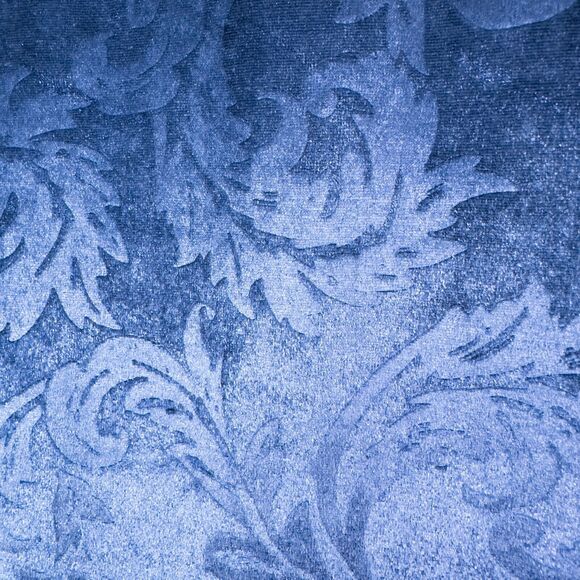 Avon Embossed Velvet 3/4 Sleeve Tunic Top Womens Large Blue Elegant Whimsigoth - Picture 9 of 14